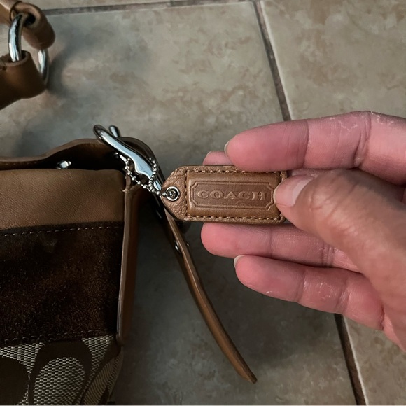 Coach Metallic Leather Signature WAVE Patchwork Bag - Picture 4 of 6